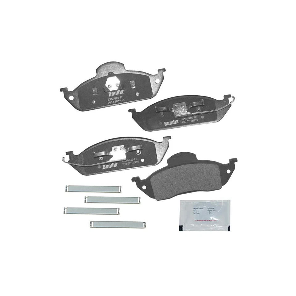Комплект дисковых тормозных колодок BENDIX PREMIUM без меди для 1999 Mercedes-Benz ML320 ML430 - Изображение 3 из 4