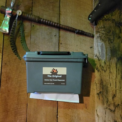 Ammo Can paper towel dispenser
