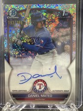 bowman chrome 1st Daniel Mateo Auto Sparkle 193/299 #cpa-dmo