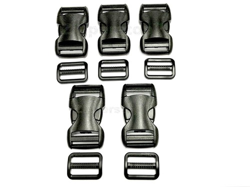 1" YKK Flat Side Release Buckles and Tri-glide Slides with Nylon Webbing Straps - Picture 5 of 13
