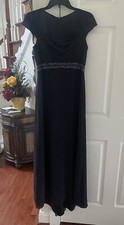 Davids Bridal Beaded bridesmaid dress, Black, Size 4