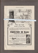 1909 PERFECTION OIL HEATER Mag. AD~McCREERY/Toledo GLOVE BOOK~Rheuma-Not Leggins