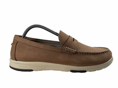 Abeo PRO System Chase Driving Loafers Mens Size 9.5 Brown Leather Penny Loafer