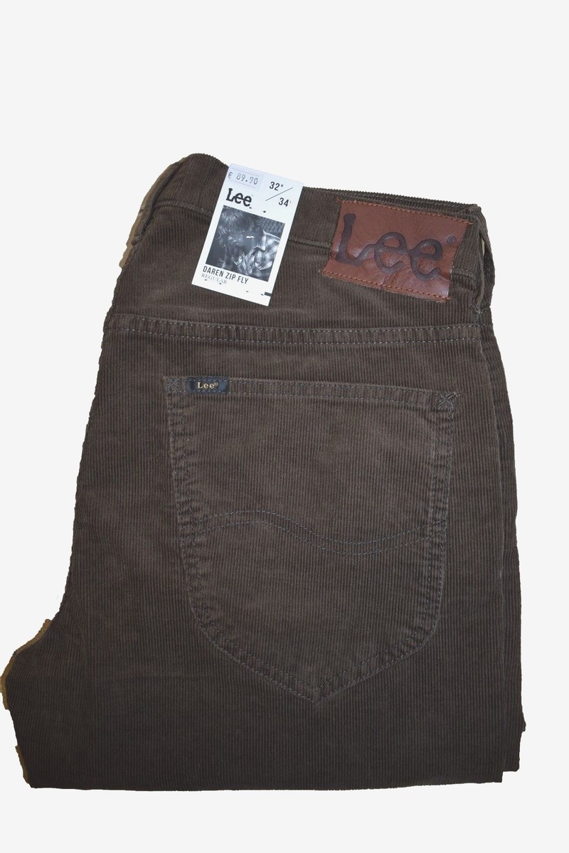 Lee pantaloni da uomo in di velluto a coste jeans daren invernali