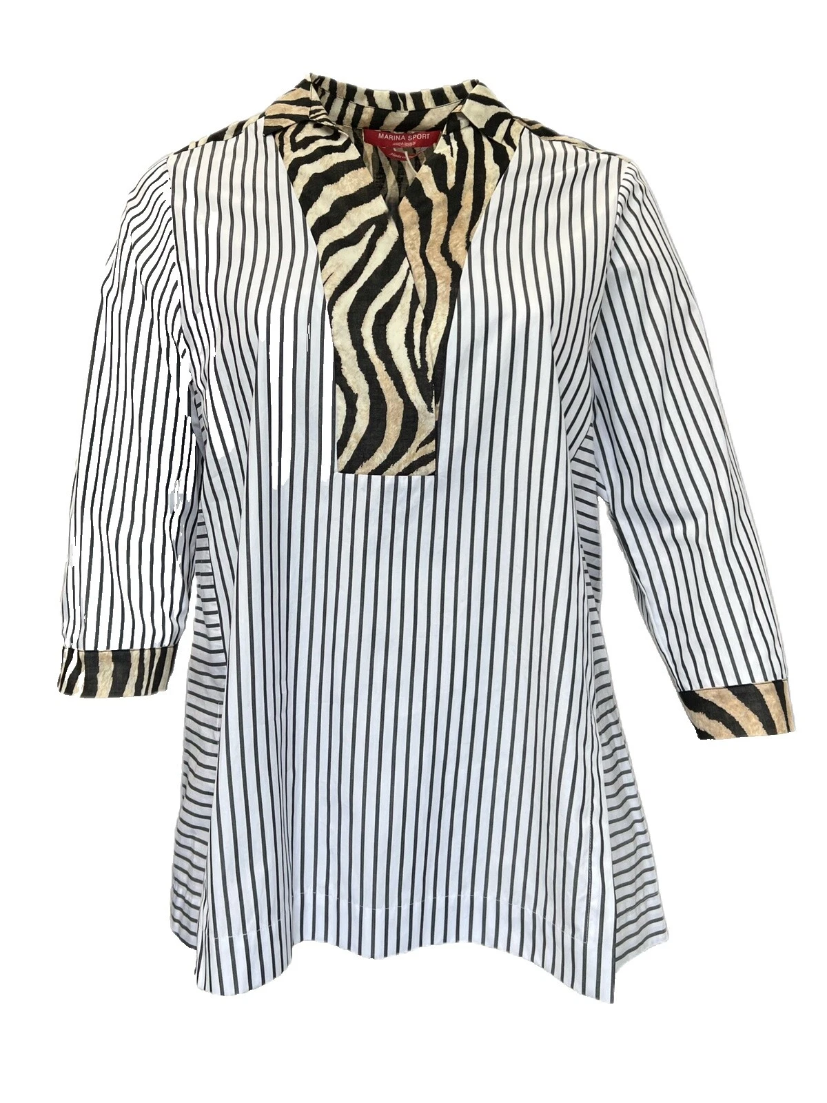 Cotton Striped Plus Size Tops for Women