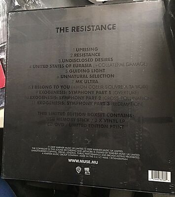 MUSE - THE RESISTANCE- BOX SET 2009 - LTD ED UK 825646869664
