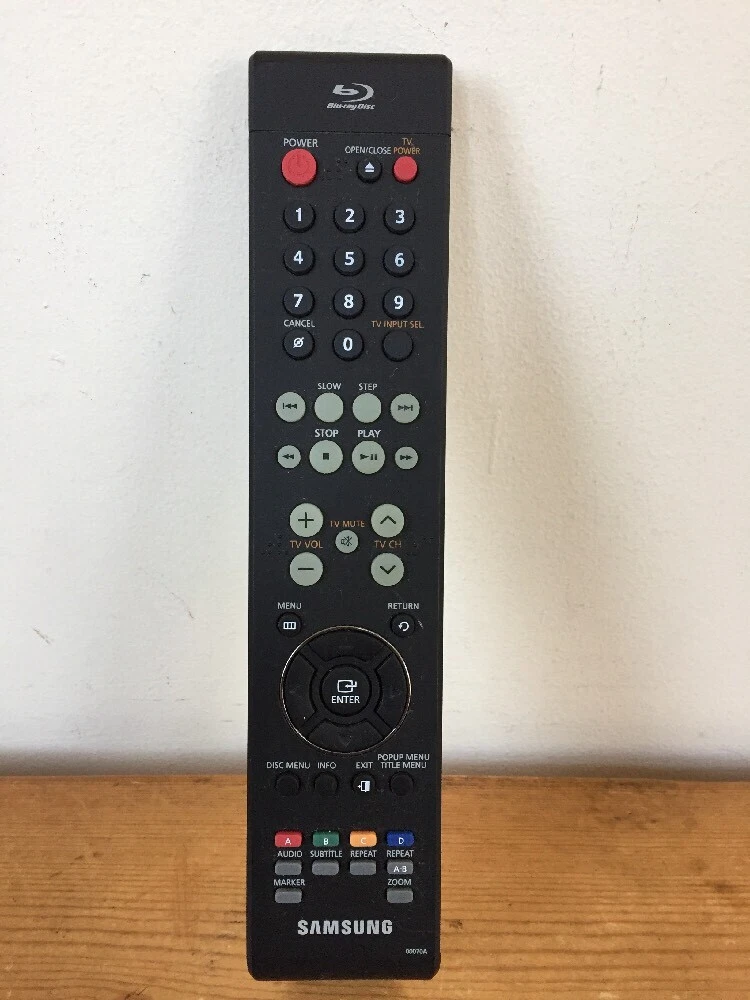 Samsung OEM DVD Blu-Ray Disc Player Remote Control Unit Black 00070A