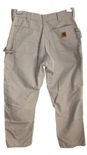 Carhartt Cargo Pants Mens 35x32 loose fit Tan Carpenter Workwear 100 cotton