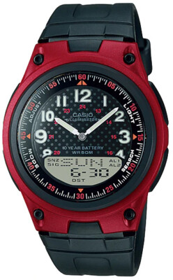 Casio Aw 80 4bv Analog Digital Watch 10 Year Battery 30 Page Data World Time New Ebay