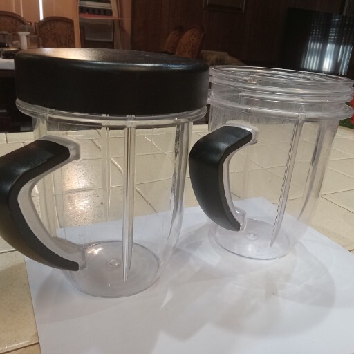 2x🔥MAGIC BULLET Nutri Blender 16oz CUPS Mugs w/Handles And Lid