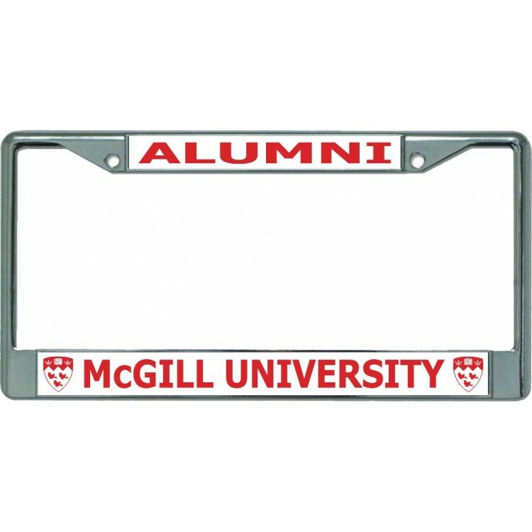 McGill University Alumni License Plate Frame - Chrome - View #3