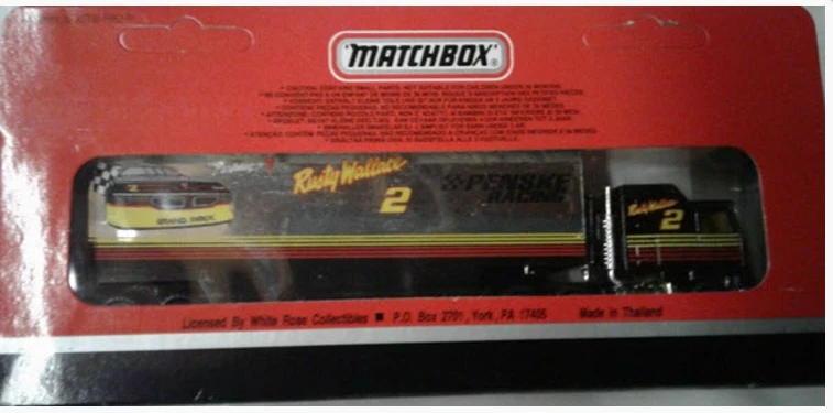 RUSTY WALLACE #2 1992 MATCHBOX RACING DIECAST HAULER TRANSPORTER - Image 2 of 2
