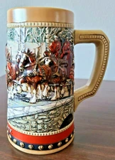 Anheuser Busch Budweiser Clydesdale Horses Beer Stine 1988 Ceramarte Brazil