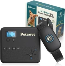 PetCove 2.4GHz Non-GPS Wireless Dog Fence & Remote Training Collar (Open Box)