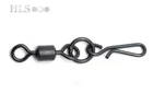 HLS Flexi ring quick change swivel matt black finish HLS carp tackle UK Size 8