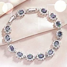 18K White Gold GF Made With Swarovski Crystal MysticalRainbow Sunflower Bracelet