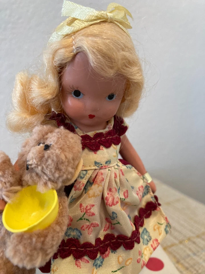 #128 Goldylocks and Her Baby Bear JT Doll ~ Nancy Ann Storybook Dolls Vintage - Image 4 of 4