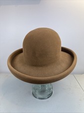 Vintage Eric Javits 1980s Hat, USA, Chocolate Brown Wool Designer Elegant