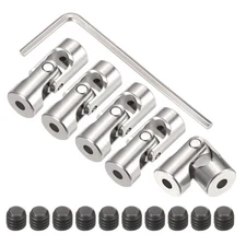 5Pcs 3mm to 3mm ID Steering Universal Joint Shaft Coupling for Model Car Ship