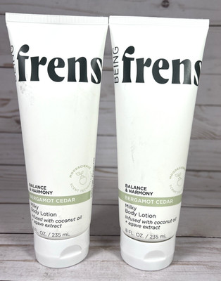 Being Frenshe Balance Harmony Bergamot Cedar Milky Body Lotion 8oz (2Pack)