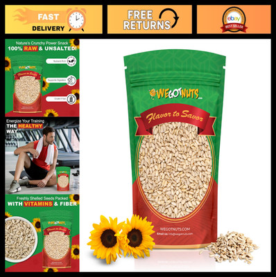 Premium Raw Sunflower Seed Kernels - Kosher, Unsalted, Healthy Snack - 5 lbs