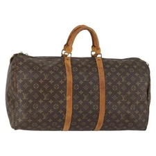 LOUIS VUITTON Monogram Keepall 55 Boston Bag M41424 LV Auth bs30890