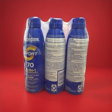 Coppertone Sport 4-in-1 Sunscreen Spray SPF 70 5.5 oz Exp NOV/2026, PACK OF 3 3.45 per gallon