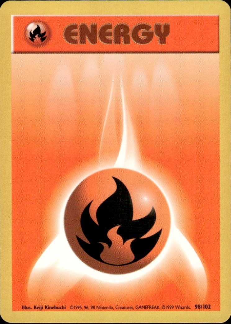Pokemon Fire Energy Red Trading Card 98/102 (Base Set)BC
