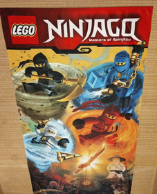 LEGO Display Flag Cloth NINJAGO The Golden Weapons RARE 2011 Banner Promotional 2521