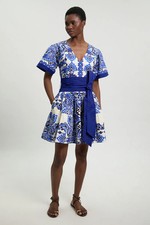 Karen Millen Mini Dress Womens Elevated Day Dresses