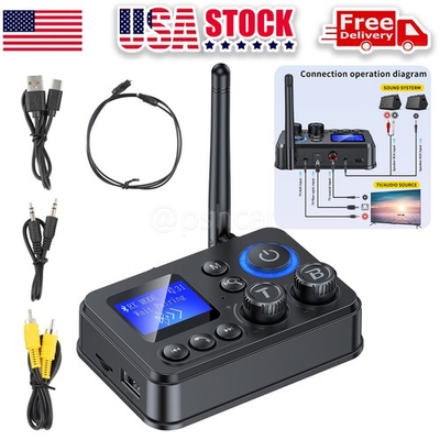 #ad #ad Bluetooth 5.4 Transmitter Receiver Long Range For TV Home Stereo Audio Adapter $18.99