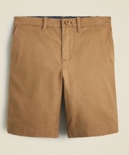 New J.Crew Boys Shorts Bleecker Chino NWT Crewcuts Size 10 Camel Brown BY191