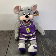 Chuck E Cheese's Plush Promotional Purple Uniform Basketball Sports 2007