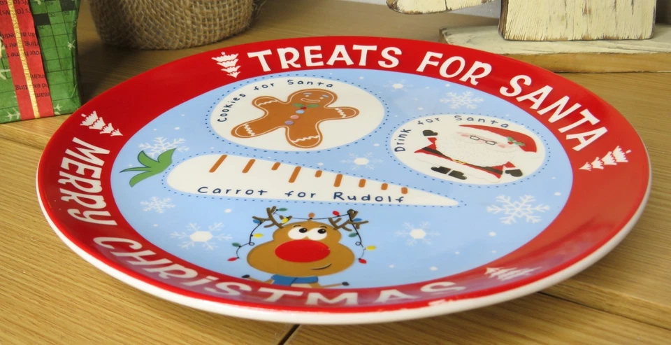 Treat santa side Plate Christmas carrot cookie Drink - Image 3 of 4