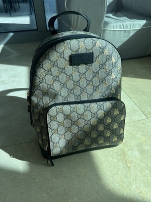 Gucci GG Pattern Small Backpack Supreme Bee Authentic Excellent Condition Rare