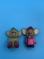 Vintage Disney Cinderellas Mice Rare Collectible PVC Toy Jaq And Gus-Gus