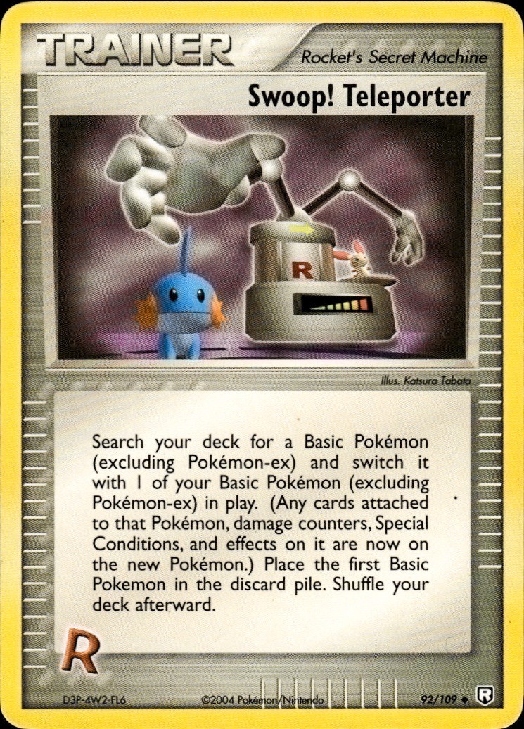 LP Swoop! Teleporter 92/109 Team Rocket Returns Pokemon 2004 Katsura Tabata