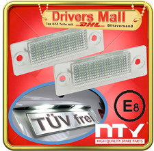 2x NTY LED Kennzeichenbeleuchtung  VW T5 Transporter/Caddy 3/Touran/Passat B5 B6