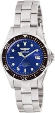 Invicta Men's 10664 Pro Diver Quartz 3 Hand Blue Dial Stainless Steel Watch