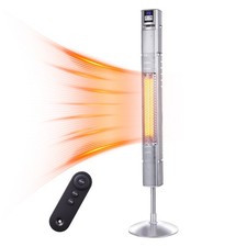 2KW Electric Infrared Heater Free Standing Outdoor Indoor Garden Patio UK Plug