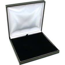 Black Leather Necklace Gift Box Jewelry Display Case