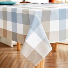 Vinyl Oilcloth Tablecloth Rectangular Spillproof Waterproof Wipeable PVC Plastic