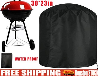 BBQ Round Grill Cover 30'' Barbecue Waterproof Outdoor Lightweight UV Protection
