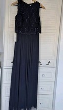 *** reduced *** size 6 NAVY BLUE DRESS ELIZA J COCKTAIL OR PROM OR WEDDING 