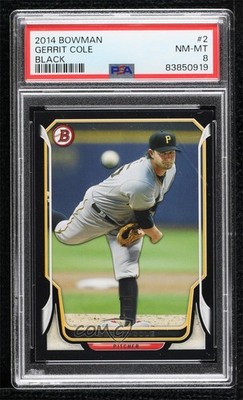 2014 Bowman Black 13/25 Gerrit Cole #2 PSA 8 0i9s