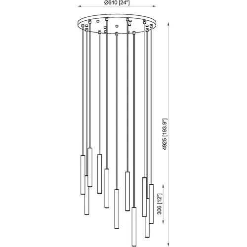 Z-Lite 919MP12-11R-MGLD-LED Forest Chandelier Modern Gold - Picture 8 of 8