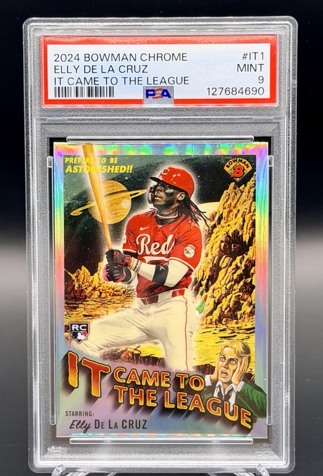2024 BOWMAN CHROME #IT1 ELLY DE LA CRUZ - IT CAME TO THE LEAGUE - PSA 9