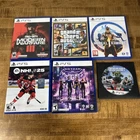 Lot of 5 Sony Playstation 5 PS5 Games Modern Warfare, GTA V, Mortal Kombat, NHL