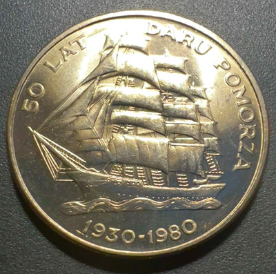 POLaND - 20 Zlotych 1980 Sailing Ship - The Polish People's Republic *UNC