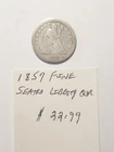 1857 Fine Seated Liberty Quarter Scarce